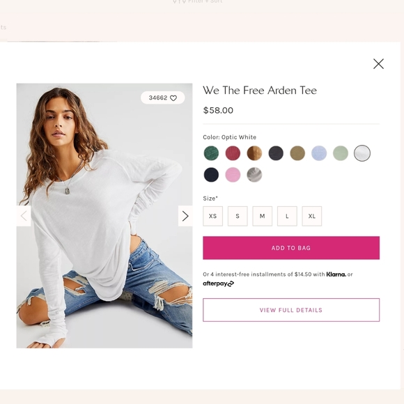 FREE PEOPLE We The Free Arden Tee NWT - SMALL - Picture 6 of 11